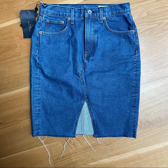 Rag and Bone Suji Skirt in Vintage Bloo wash - Picture 8 of 9